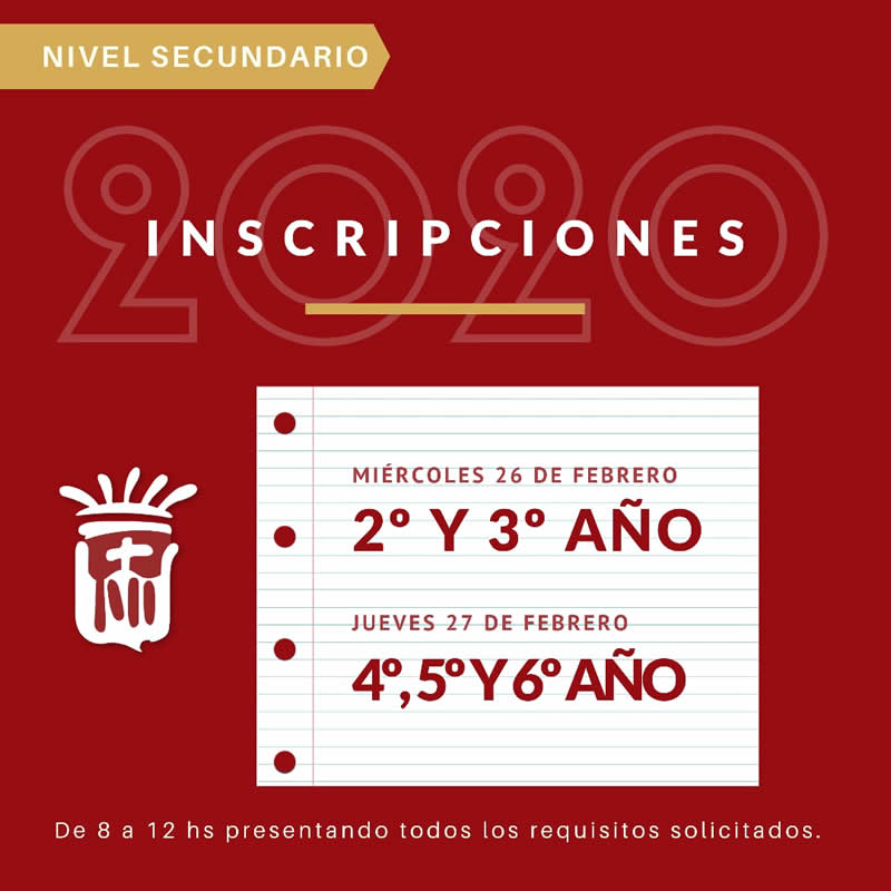 Inscripciones 2020