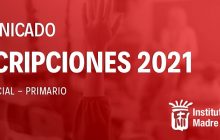 Comunicado Inscripciones 2021 Nivel inicial y primario