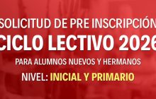 Pre Inscripción - Ciclo lectivo 2026
